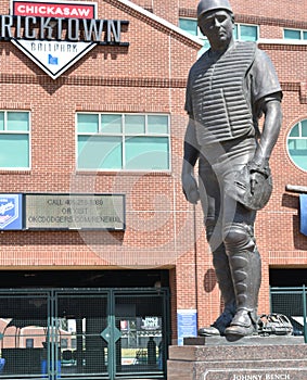 Statue,Johnny Bench Bricktown Ballpark, Oklahoma City photo