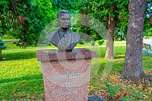 Statue of Josip Broz Tito in Gradacac, Bosnia and Herzegovina