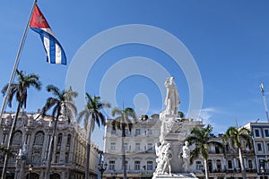 Statue JosÃ© Marti, Central Park, Havana, Cuba