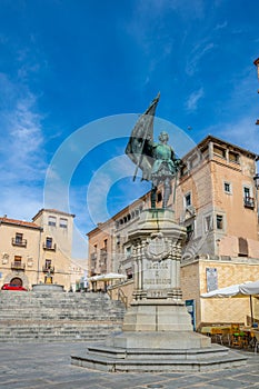 Statue of Juan Bravo at Segovia, Spain photo