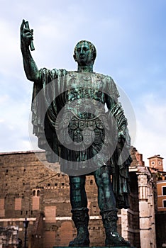 Statue of Julius Cesar, emperor of ancient Rome