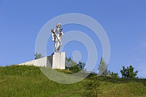 Socha Juraje Jánošíka, legendárního historického hrdiny, Terchová, Slovensko
