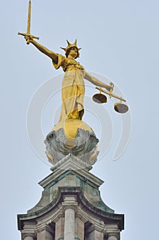 Statue of Justice Old Bailey