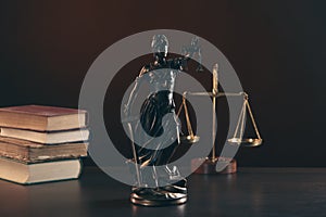 The Statue of Justice symbol, legal law concept i