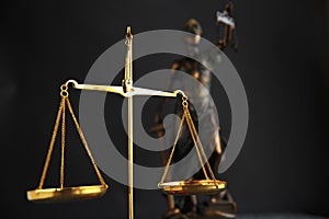 The Statue of Justice symbol, legal law concept image