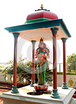 The statue of kaveri amman situated in the The Grand Kallanai.