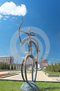 Statue in the Kazakh national style