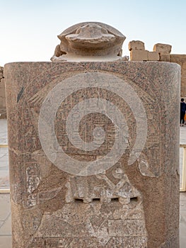 Statue of Khepri the sacred Scarab in Karnak