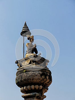 Statue of King Bhupatindra Malla, Bhaktapur photo