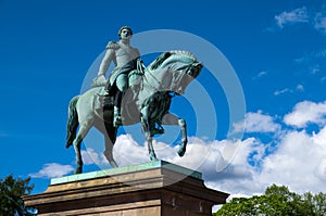 Statue of King Carl XIV Johan in Oslo, Norway photo
