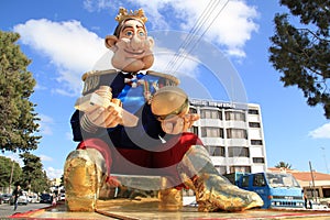 Statue of the King on Carnival Procession.