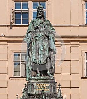 Statue of King Charles IV in Prague