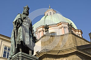 Statue of King Charles, Prague, Czech Republic