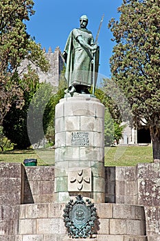 Statue of King Dom Afonso Henriques in Guimaraes