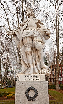 Statue of King Ferdinand I the Great (circa 1753). Madrid, Spai