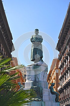 The statue of king of Italy Umberto I in Naples