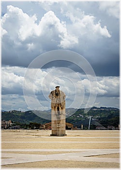 Statue of King Joao in the campus of Coimbra University