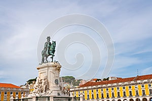 Statue of King Jose I in Commerce Square in Lisbon