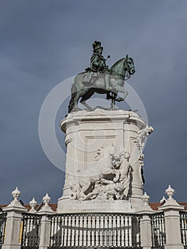 Statue of King Jose I on Praca do Comercio, Lisbon