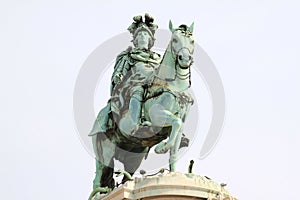 Statue of King JosÃ© I at Palace Square in Lisbon