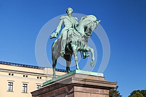 Statue of King Karl Johan in Oslo photo