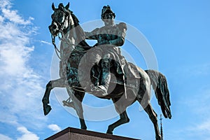 Statue of the king Karl XIV Johan