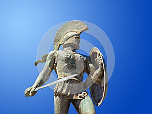 Statue of king Leonidas in Sparta, Greece