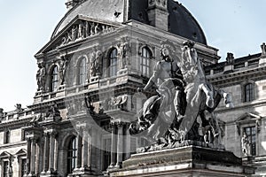 Statue of King Louis XIV in front of the Louvre, Paris