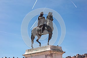 Statue of King Louis XIV, Lyon France photo