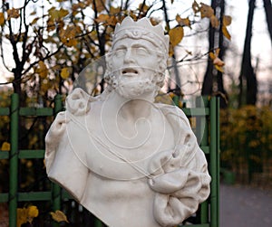 Statue of King Midas at evening.