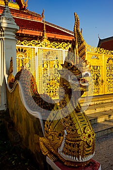 The statue of the king of Nagas.