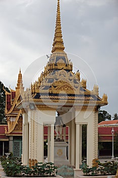 Statue of King Norodom in Royal Palace of Phnom Penh photo