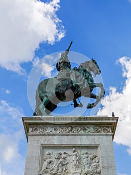 A statue of King Philip III in Plaza Mayor