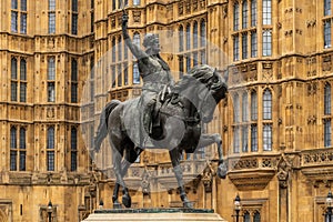 Statue of King Richard the First Palace of Westminster