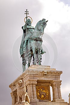 Statue of King Saint Stephen I in Budapest, Hungary