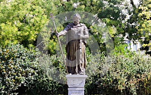 Statue of King Samuel in Sofia, Bulgaria at the day
