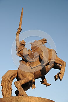 Statue of king Svatopluk in front