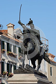 Statue of King Victor Emmanuel II in Venice, Italy