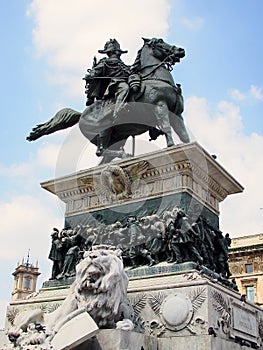 Statue of King Victor Emmanuel, Milan, Italy