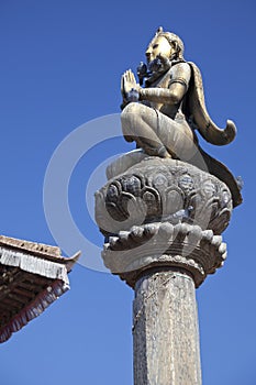 Statue of King Yoganarendra Malla, Nepal photo