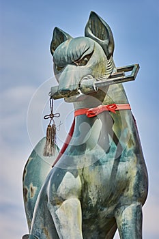 Statue of a Kitsune in Fushimi Inari