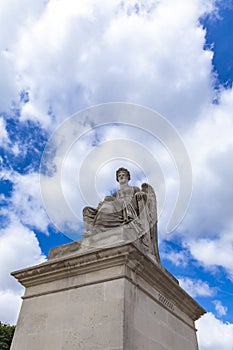 Statue L`Histoire at Place du Carrousel in Paris