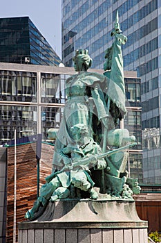 Statue in La Defense, Paris, France