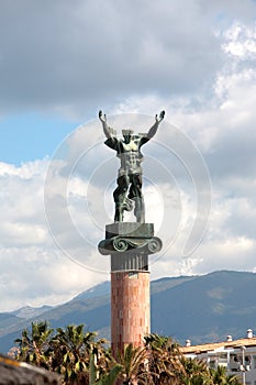 Statue La Victoria in Puerto Banus Spain