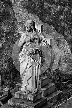 Statue of Lady in a cemetery