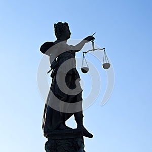 Statue of Lady Justice in Frankfurt am Main