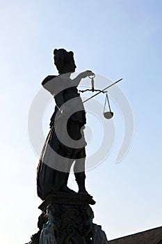 Statue of Lady Justice in Frankfurt am Main