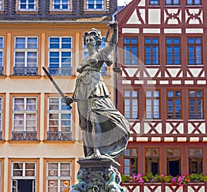 Statue of Lady Justice in Frankfurt am Main
