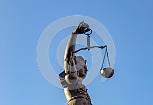 Statue of Lady Justice (Justitia) in Frankfurt