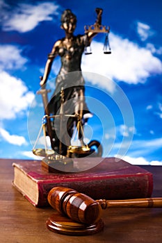 Statue of lady justice, Law concept